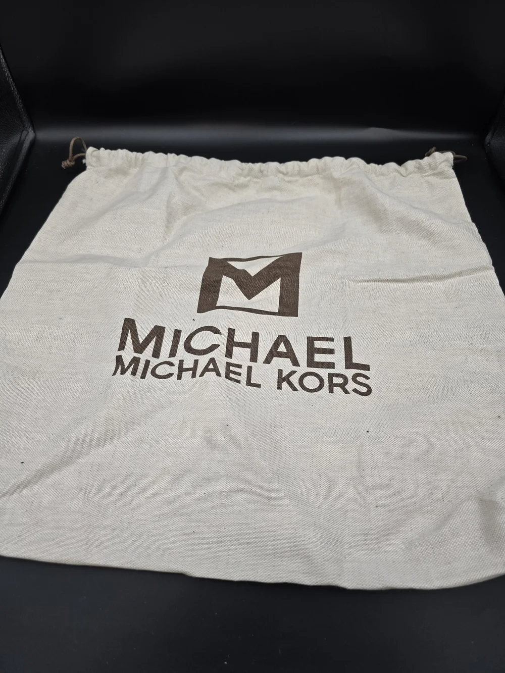 Michael Kors Black Leather Stud-Accent Satchel with Gold Hardware